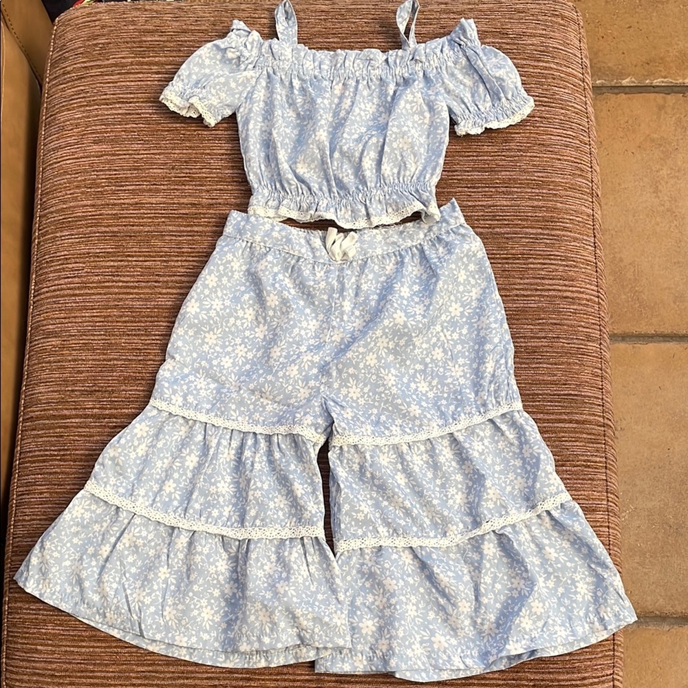 Freestyle Blue Floral Kids Matching Set